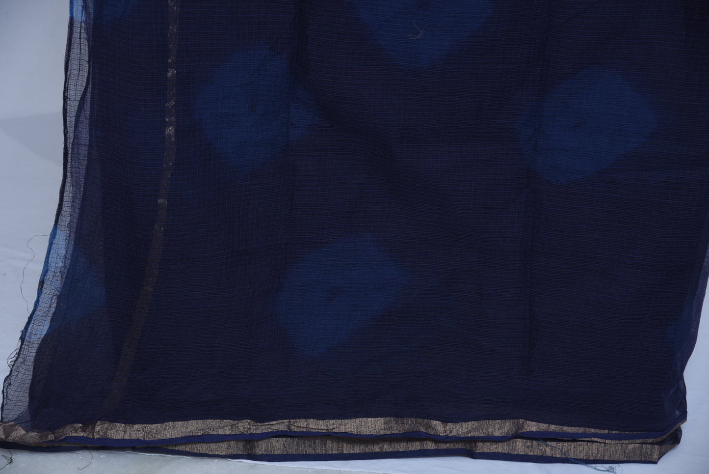 Blue and Black Kota Doriya Saree with running blouse