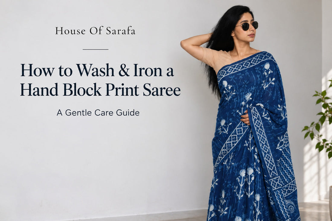 How to Wash and Iron a Hand Block Print Saree