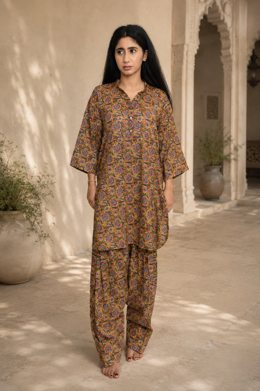Floral Farshi Salwar Suit