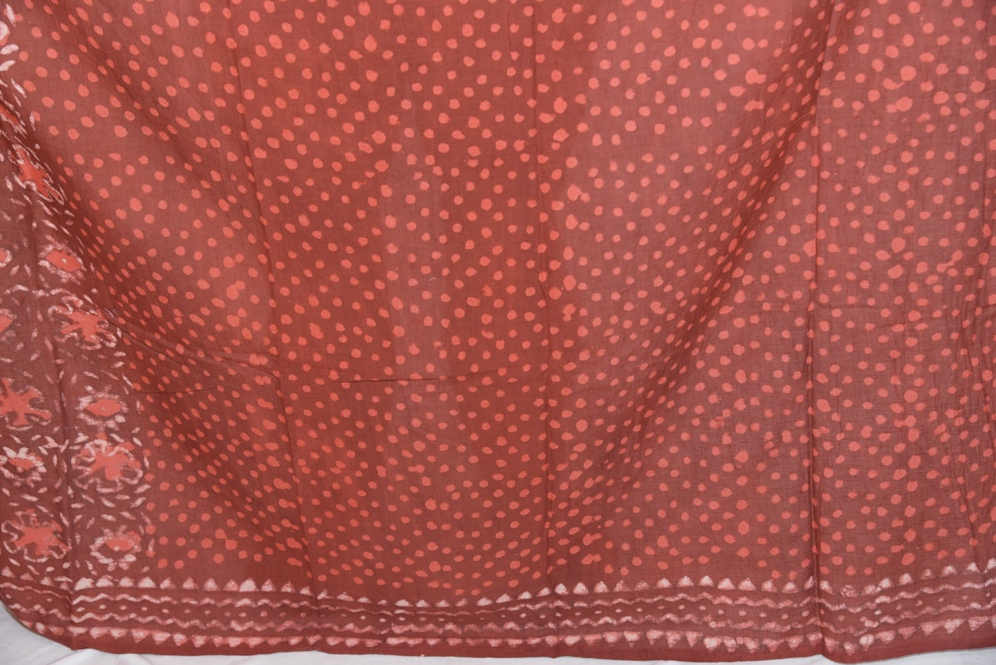 Hand Block Print Pure Mul Cotton Saree with blouse
